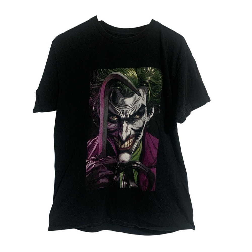 Black DC Batman The Joker Graphic Men’s T-Shirt Size L